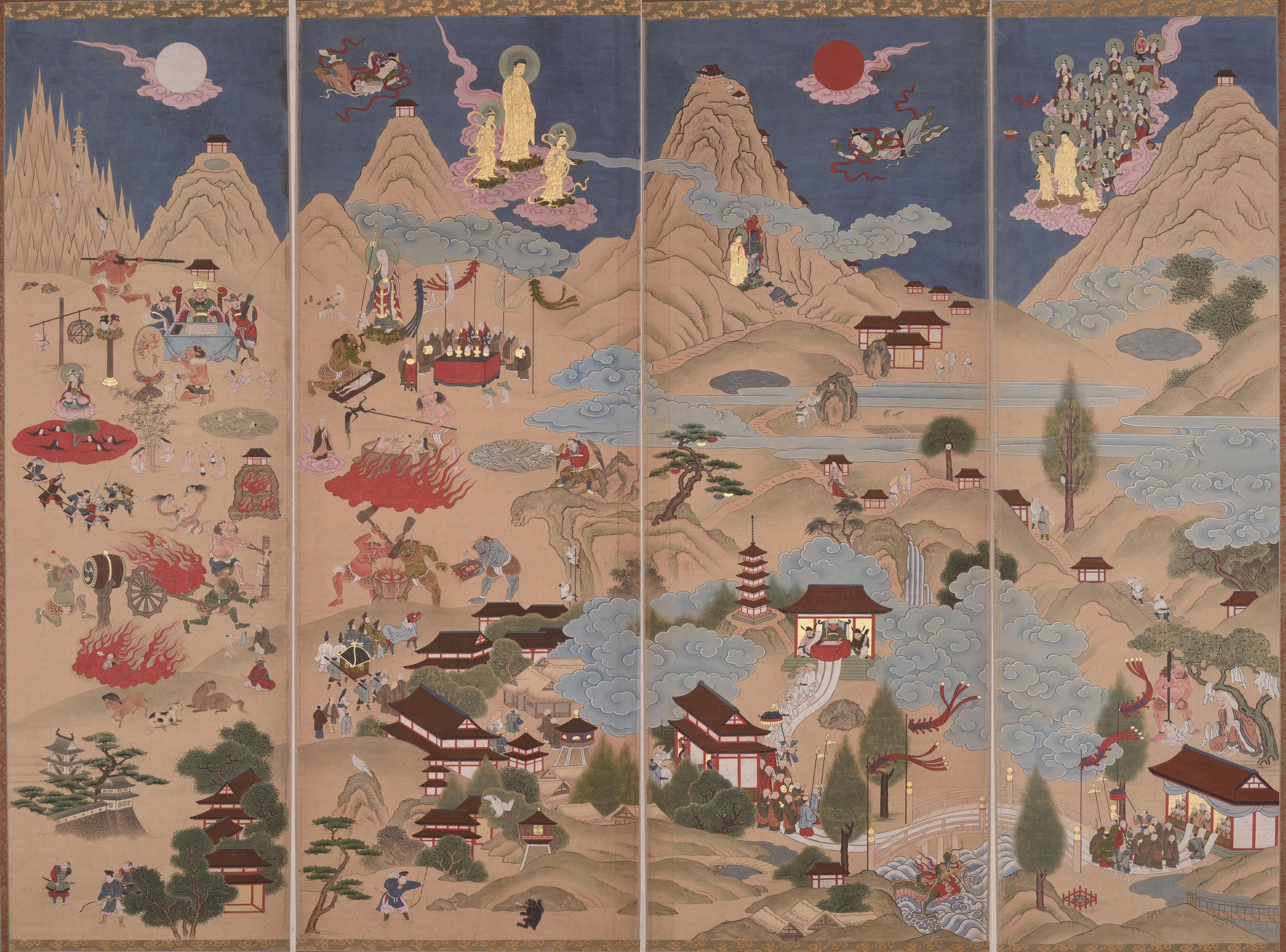 立山曼荼羅[吉祥坊本] 富山県立博物館　購入品 旅する掛軸「立山まんだら」って何？ | 中部地方環境事務所 | 環境省